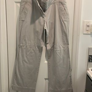 Wide leg, light grey khaki pants!